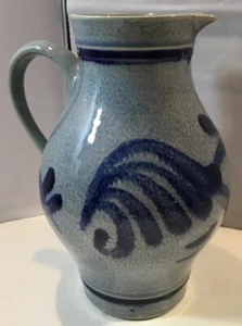 Vintage Salt Glaze Pottery Pitcher Germany 1L Marzi Remi 7.75” Tall - Picture 1 of 7