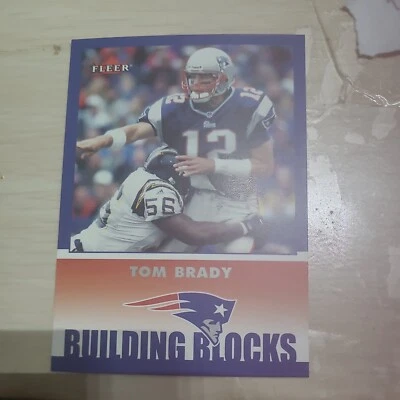 Tom Brady 2002 Fleer Building Blocks Patriots Blue Jersey #256 - Image 1 of 3