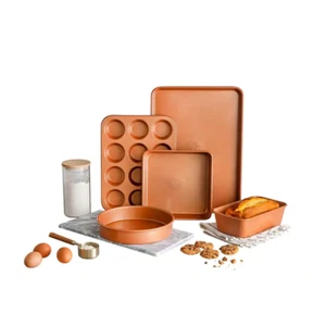 5-Piece Copper Ti-Ceramic Nonstick Aluminum Bakeware Set – Ultimate Quality - Picture 1 of 6