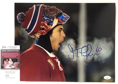 Auto. Montreal Canadiens Jose Theodore 2003 Heritage Classic 11x14 Photo w JSA - Image 1 of 4