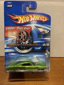 2005 Hot Wheels Faster Than Ever #99 Red Lines 4/5 PONTIAC BONNEVILLE Green wFTE - Picture 1 of 3