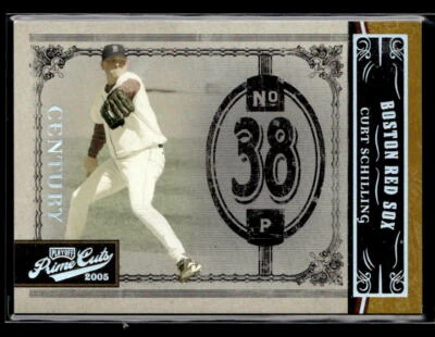 Curt Schilling #'d /50 - 2005 Playoff Prime Cuts Century Silver SP #63 Red Sox - Image 1 of 2