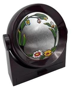 Vintage Yaps Lucite Vanity Mirror Music Box w/ Drawer "You Light Up My Life" - Picture 1 of 11