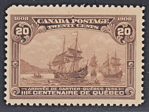 Canada 20c Quebec Tercentenary, Scott 103, F-VF MH, catalogue - $275 - Picture 1 of 2