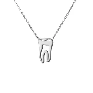 Stainless Steel Tooth Pendent Necklace - Picture 1 of 4