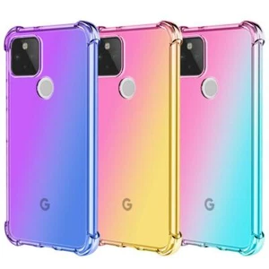 Pour Google Pixel 5 5G Étui,Slim Transparent Silicone Gel Chocs TPU Étui - Photo 1 sur 14