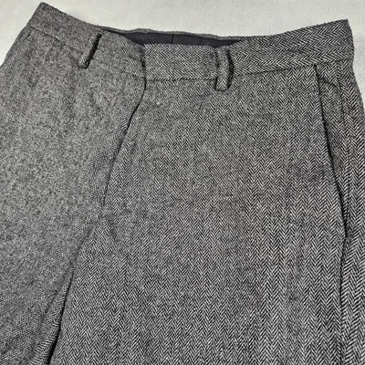 Pantalones de vestir J CREW Ludlow para hombre 31x32* mezcla de lana espiga frente plano gris Foto 1 de 4