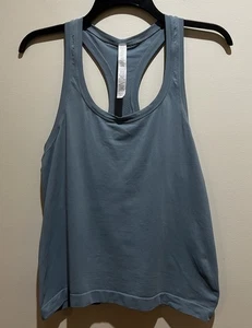 CRZ YOGA Seamless Racerback Workout Tank Tops for Women Size Medium~ Blue - Picture 1 of 4