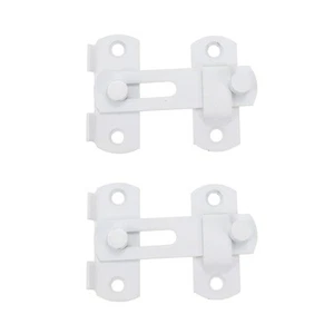 Stainless Steel Latch Pet Latch Bolt Lock Small Flip Door Latch White 2pcs - Picture 1 of 6