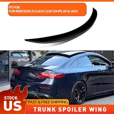 Alerón de maletero negro para Mercedes-BENZ E-Class E400 E450 2016-23 cupé solamente Foto 1 de 4