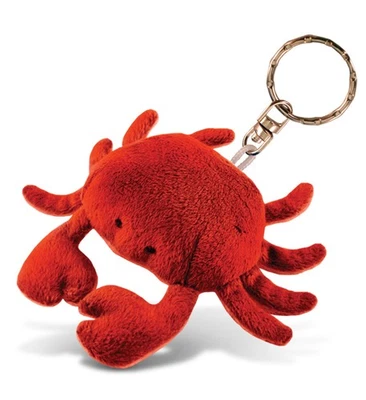 Llavero de felpa desconcertado cangrejo rojo, 4 pulgadas - Llavero de juguete suave para Ocean Life L... Foto 1 de 4