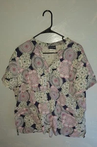 Sanibel Scrubs Medical Scrub Top Sz XXL | Colorful Pockets - Picture 1 of 2