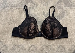 Soma 38B Bra Black  Lightly Lined Plunge Underwire Back Closure Stretch - Picture 1 of 4