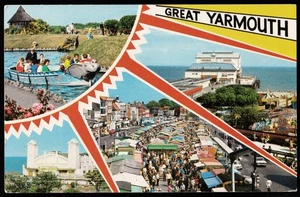 Great Yarmouth Norfolk Multi View Postcard - Picture 1 of 2
