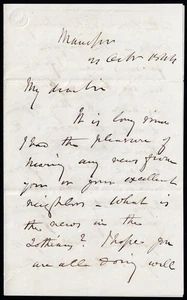 1844 Gadsby Anti-Corn Law League Letter by Richard Cobden MP to George Hope - Picture 1 of 3
