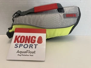 KONG Aqua Floatation Dog Life Jacket Vest Safety Handle X-small Green Gray - Picture 1 of 12