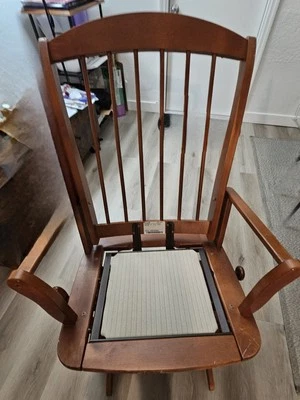 DUTAILLER Glider Rocker Chair  with a wooden frame NO CUSHIONS  - Image 1 of 4