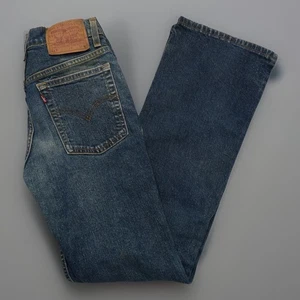 Jeans vintage Levis 517 9 Jr M 28X31 azul corte boot tiro bajo cremallera mosca mezclilla oscura - Imagen 1 de 11