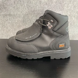 Timberland PRO Boots Mens 11M Black 6" Steel Toe Met Guard Work Shoes - Picture 1 of 15