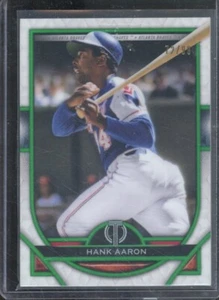 2021 Topps Tribute HANK AARON #81 Green /99 Atlanta Braves - Picture 1 of 2