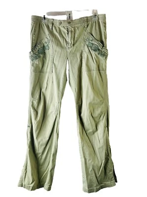 Vintage Y2K Candies Womens 11 / 12 Faded Floral Embroidered Baggy Cargo Pants - Image 1 of 4