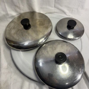 Revere Ware Lids Lid Replacement Stainless Steel LOT OF 3 -Different Sizes - Picture 1 of 7