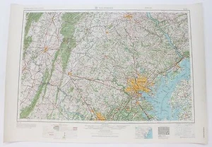 Baltimore MD Vintage Original Army Service Corps Engineers Topographic Map - Bild 1 von 9