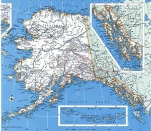 ALASKA COUNTY ROAD MAP GLOSSY POSTER PICTURE PHOTO PRINT BANNER ak 9715 - Picture 1 of 1