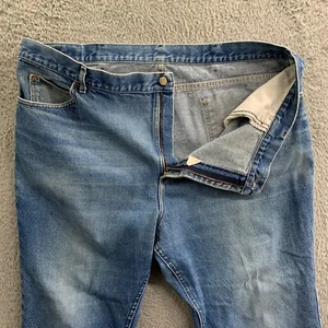 VINTAGE Lee Jeans Mens 44x29 Measured Union Made 70s Blue Tag: 46x30* - Picture 1 of 8