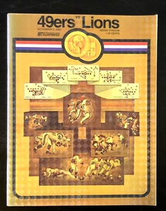 1969 San Francisco SF 49ers - Detroit Lions Program STEVE SPURRIER  Alex Karras - Picture 1 of 10