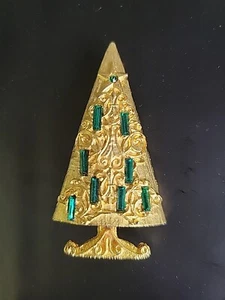 Broche prendedor árbol de Navidad firmado por Mylu de colección - Imagen 1 de 5