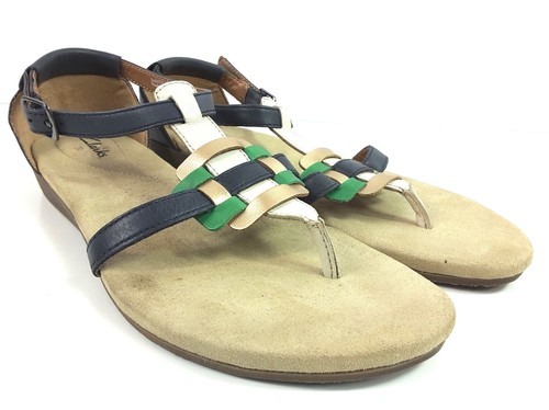 Sandali comodi Clarks donna Qwin Adoria multicolore pelle scamosciata taglia 10 M