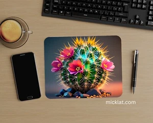 Mouse Pad 013 "Cactus" - Multicolor/Green - Multicolor - MICKLAT Computer Gift - Picture 1 of 2