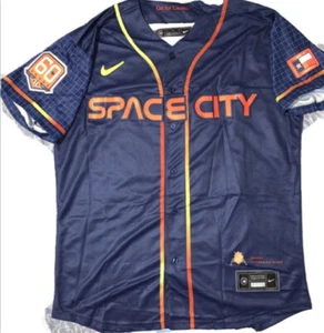 Yordan Alvarez Houston Astros “Space City” jersey, NWT, Mens L, 23”pit-to-pit. - Picture 1 of 4