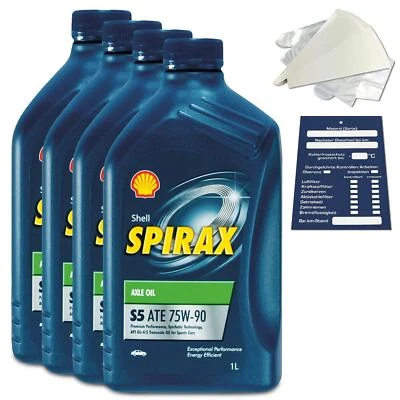 4 Liter original Shell Spirax S5 ATE 75W-90 Getriebeöl 5011987176249 GL-4 GL-5 - Bild 1 von 4