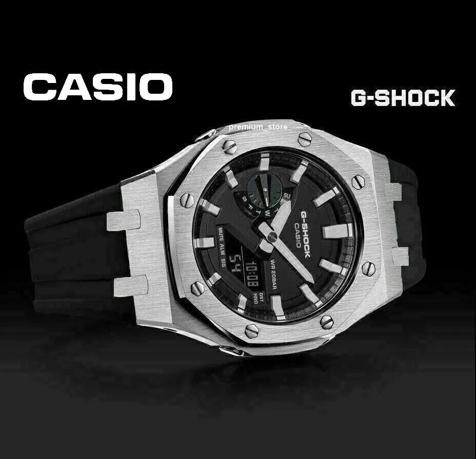 Casio G Shock Modded Watch With Box And Papers Hardly Worn Casioak Ga2100
