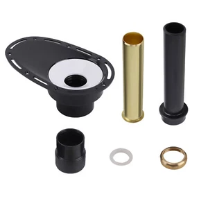 Kit de drenaje de bañera ovalada áspero para bañera independiente con tubo de latón y ABS - Imagen 1 de 12
