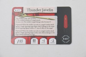 Thunder Javelin R-077 Mage Knight Dark Riders RELIC EQUIPMENT WEAPON CARD
