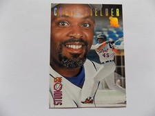 1996 Leaf Studio Cecil Fielder Card #54 Serial #1 of 2000 BRONZE