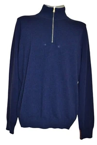Cárdigan Paul Smith Mainline Azul Marino Cachemira Cremallera Cuello “L” Nuevo con Etiquetas Precio de venta sugerido por el fabricante 575 GBP - Imagen 1 de 8