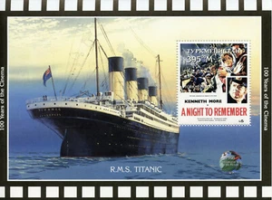 Titanic Stamps Turkmenistan 1997 MNH Night to Remember Kenneth More 1v M/S - Picture 1 of 1