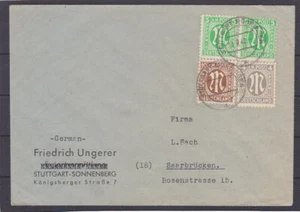 AM-Post 3-Farben Frankatur Stuttgart / Sonneberg 17.7.46 (B-7781) - Picture 1 of 1