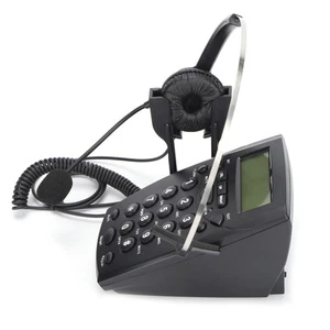 HT800 Call Center Wired Telephone With Omnidirectional Mic Headset Suitable Fit - Bild 1 von 22