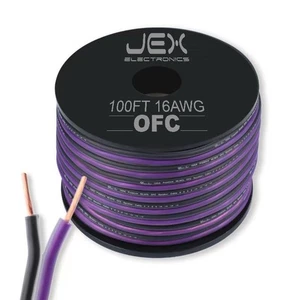 100ft OFC 16AWG Gauge Speaker Cable Wire Spool Premium Oxygen Free Copper - Picture 1 of 2