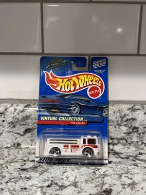 2000 Hot Wheels #145 Virtual Collection FIRE-EATER White w/Chrome 3 Spoke Wheels - Image 1 of 4