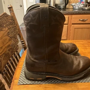 Men's Ariat  Waterproof Workhog Western Work Boot Soft Toe 100001198 Sz 11D - Picture 1 of 9