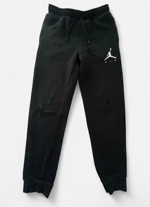 Nike Air Jordan JumpMan Boys Size Large Athletic Logo Black Track Sweat Pants - Picture 1 of 3