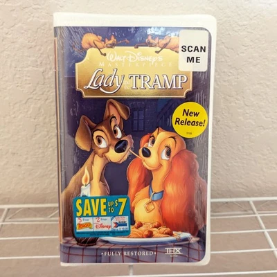 Lady and the Tramp VHS Disney Clamshell *SEALED NEW w/ Hype Stickers* - Image 1 of 3