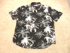 Polo Tommy Bahama Bahama Coast uomo media nera palme - Foto 1 di 10