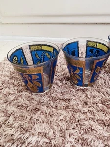 Juego De 6 Vasos Lowball Instrumentos Musicales MCM De Colección Georges Briard Barware - Imagen 1 de 19